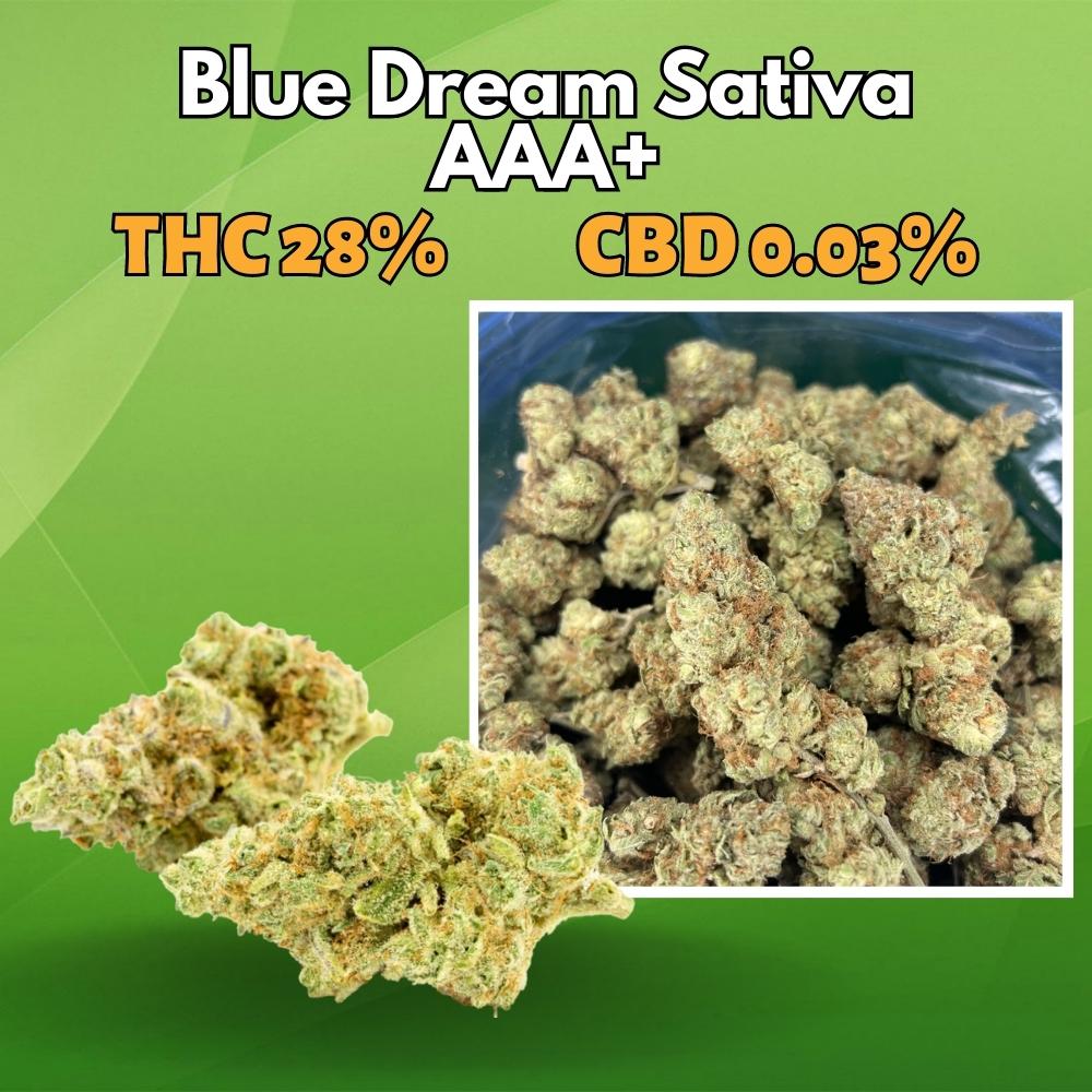 $90 Oz, $250 Qp, $480 Hp, $890 Lb – Blue Dream - Sativa - AAA+