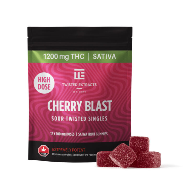 Twisted Extracts - Sour Cherry Blast Twisted Singles - 1200mg THC - Sativa