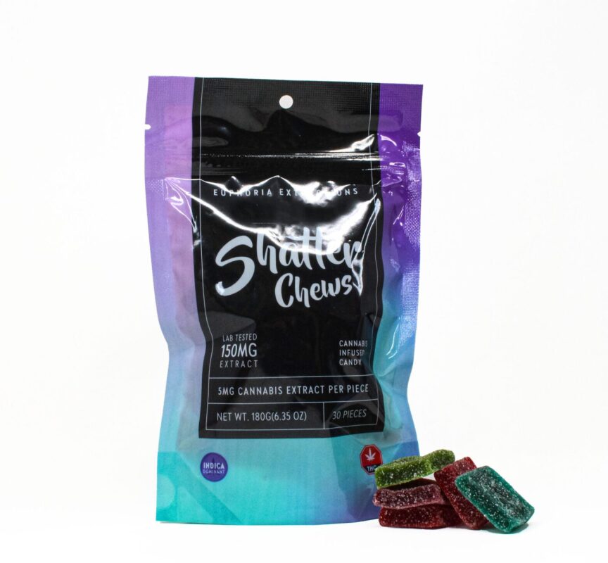 Euphoria Extractions - THC Shatter Chews - Indica - 150mg