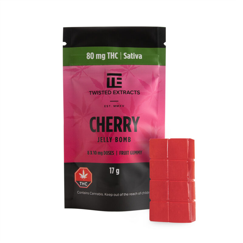 Twisted Extracts - Jelly Bomb 80mg THC Sativa - Cherry