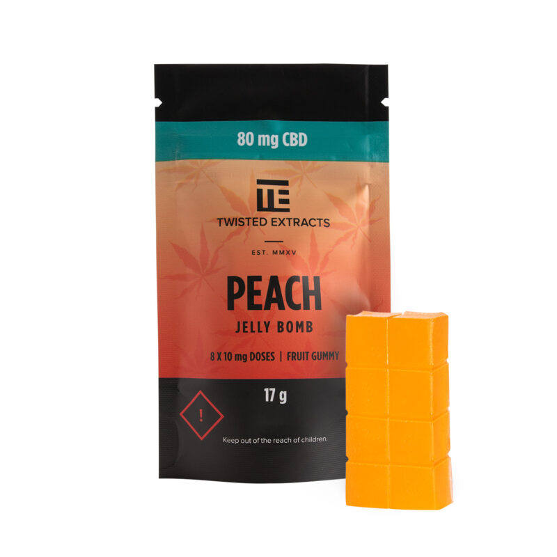 Twisted Extracts - CBD Jelly Bomb 80mg CBD - Peach