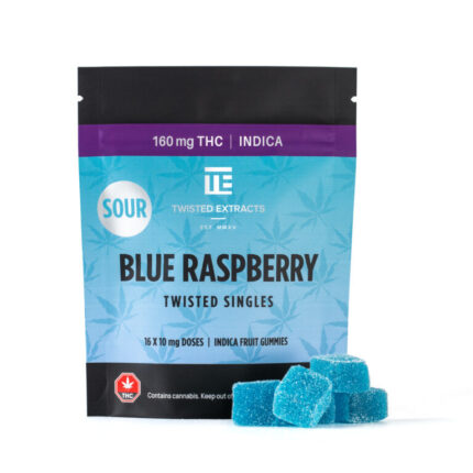 Twisted Extracts - Sour Blue Raspberry Twisted Singles - 160mg THC - Indica