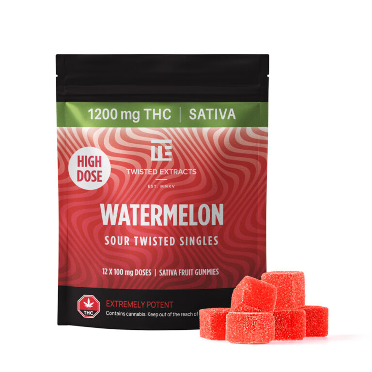 Twisted Extracts - Sour Watermelon Twisted Singles - 1200mg THC - Sativa