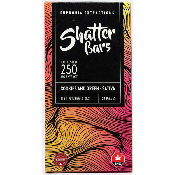 Euphoria Extractions - Sativa Cookies & Green Shatterbar - 250mg