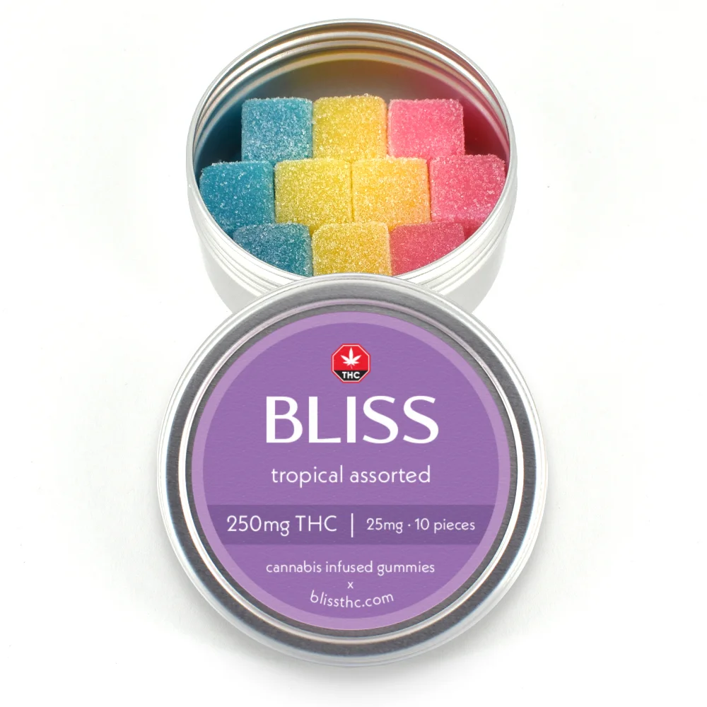 Bliss - Tropical Assorted Gummies - 250mg THC