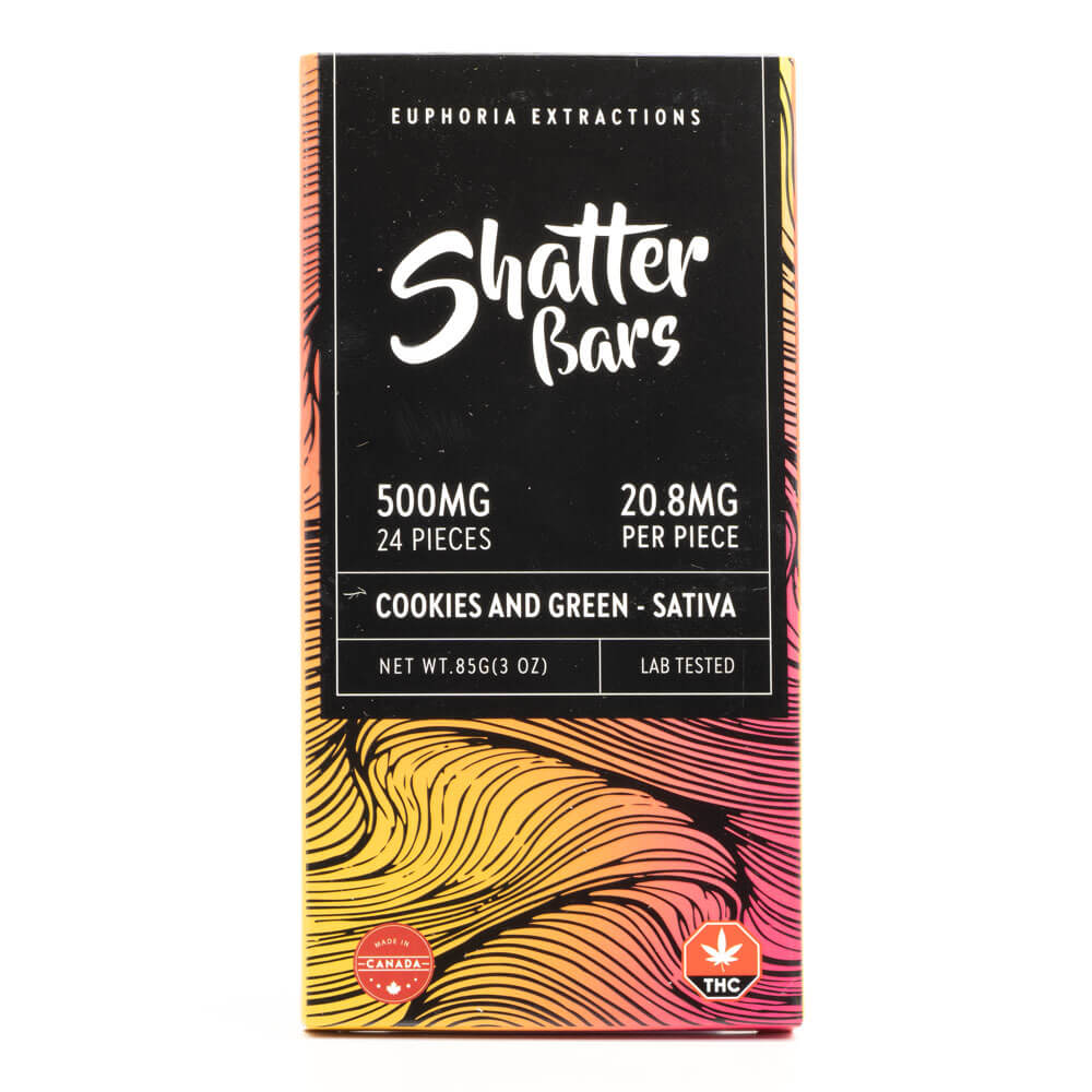 Euphoria Extractions - Sativa Cookies & Green Shatterbar – 500mg