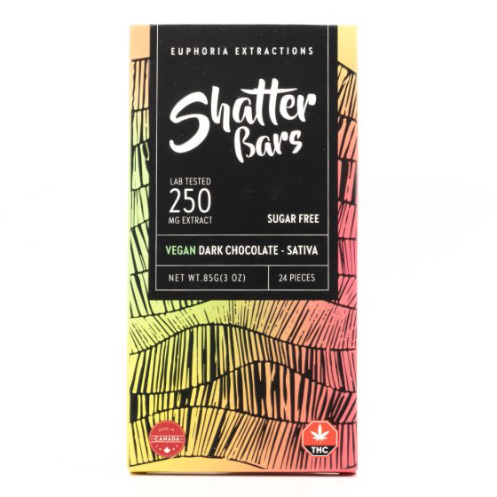 Euphoria Extractions - Sativa Vegan Dark Chocolate Shatterbar - 250mg