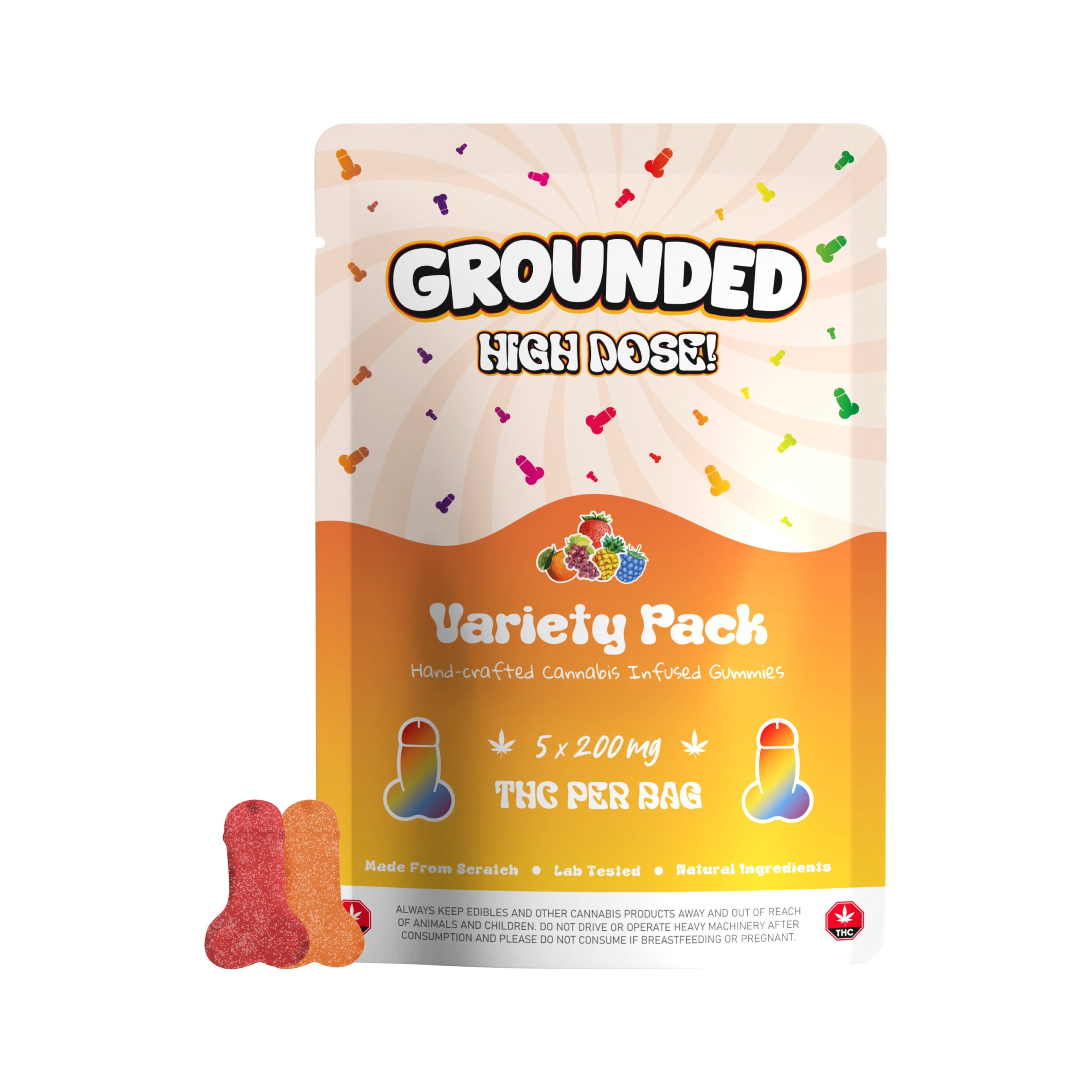 Grounded - High Dose Cock Gummies – Variety Pack - 1000mg THC