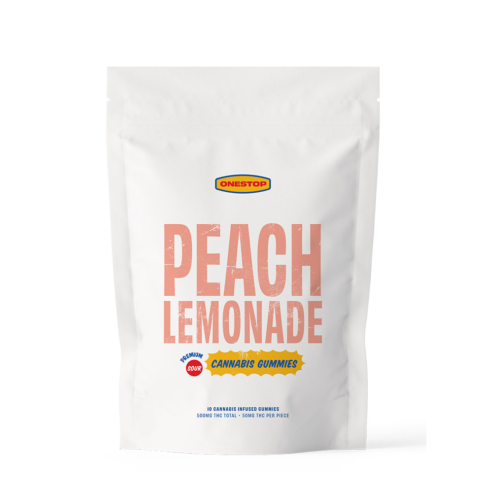 OneStop – Sour Peach Lemonade - THC Gummies - 500mg