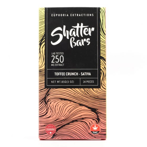 Euphoria Extractions - Sativa Toffee Crunch Shatterbar - 250mg